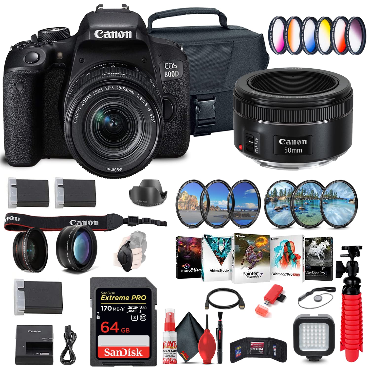 Amazon.com : Canon EOS Rebel 800D / T7i DSLR Camera with 18-55 4